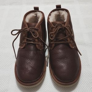 Ugg Mens Neumel Brown Leather Shoes Size 9 Very Good Used Condition